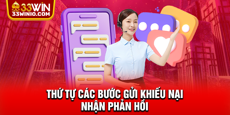 Thứ tự các bước gửi khiếu nại, nhận phản hồi